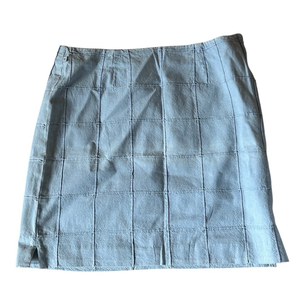 Ralph Lauren 90s Patchwork Cotton Mini Skirt Y2K Grunge Size 10 Vintage - Picture 6 of 6